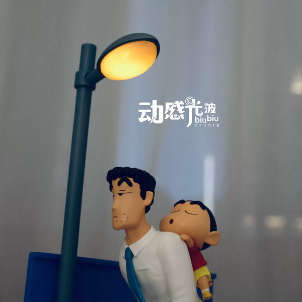 Crayon Shin-chan Scene Series #3 Hiroshi & Shinnosuke GK Statue - BiuBiu Studio [In-Stock]