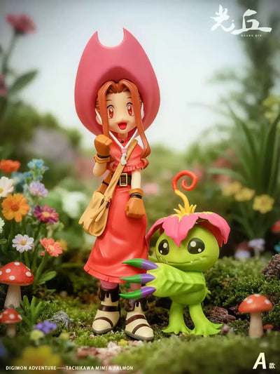 Digimon Group Photo of the Main Characters #1 Mimi Tachikawa & Palmon GK Statue - Guang Qiu Studio [In-Stock]