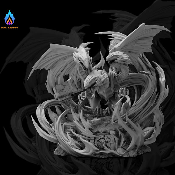 Yu-Gi-Oh! Monster Summoning Series Blue-Eyes Ultimate Dragon Summoning GK Statue - Duel Soul Studio [In-Stock]