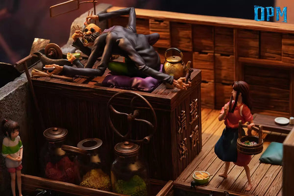 Spirited Away Hayao Miyazaki Desktop Scene Series Kamaji GK Statue - OPM Studio [Pre-Order]