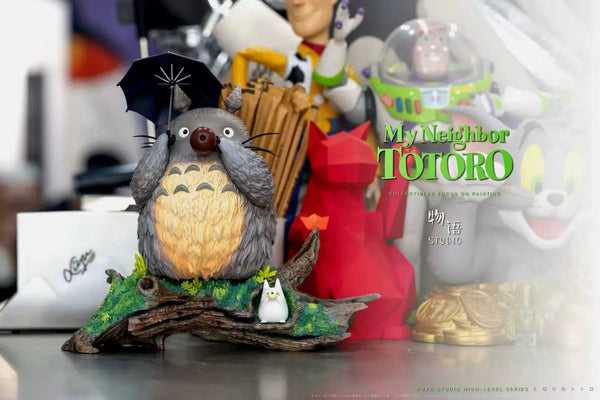 My Neighbor Totoro Hayao Miyazaki Desktop Series 07 Totoro Playing the Flute GK Statue - Wu Yu Studio [In-Stock]