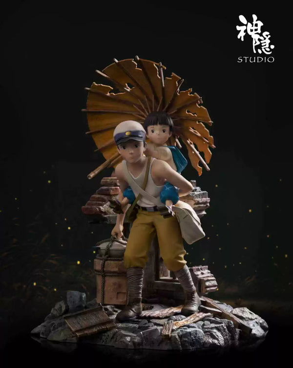 Grave of the Fireflies Silhouette Moments Series Glimmer Under a Broken Umbrella GK Statue - Shen Yin Studio [Pre-Order]