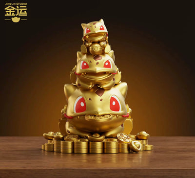 Pokémon Golden Toad Bulbasaur Wealth-Attracting Fun Ornament GK Statue - Jin Yun Studio [In-Stock]