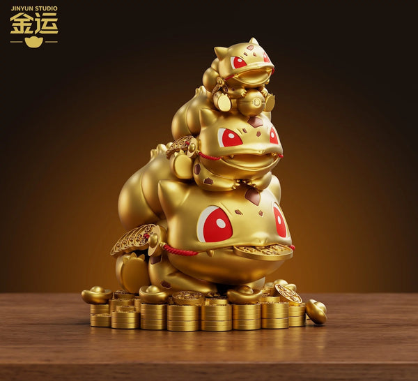 Pokémon Golden Toad Bulbasaur Wealth-Attracting Fun Ornament GK Statue - Jin Yun Studio [In-Stock]