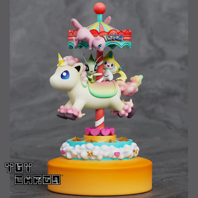 Pokémon Amusement Park Series Carousel #7 Legendary beasts Mew & Celebi & Jirachi GK Statue - Sun Studio [Pre-Order]
