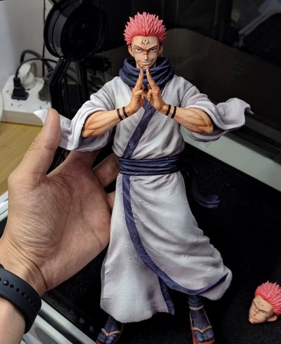 Jujutsu Kaisen Ryomen Sukuna Pink-haired Man with An Evil Smile GK Statue - Real world Studio [Pre-Order]
