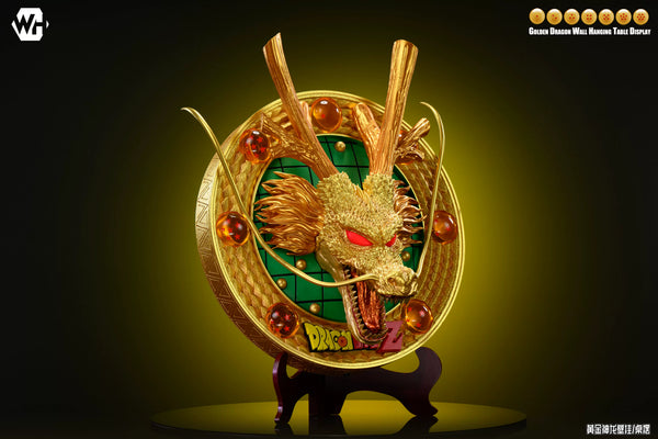 Dragon Ball Golden Shenlong 3D 3D Relief-carved Home Decor Wall-mounted Tableware GK Statue - WH Studio [Pre-Order]
