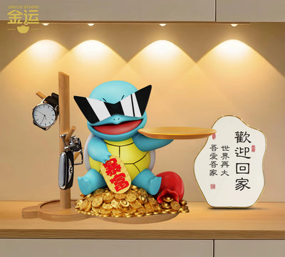 Pokémon Get Rich Pendant Squirtle in Sunglasses 1/6 GK Statue - Jin Yun Studio [Pre-Order]