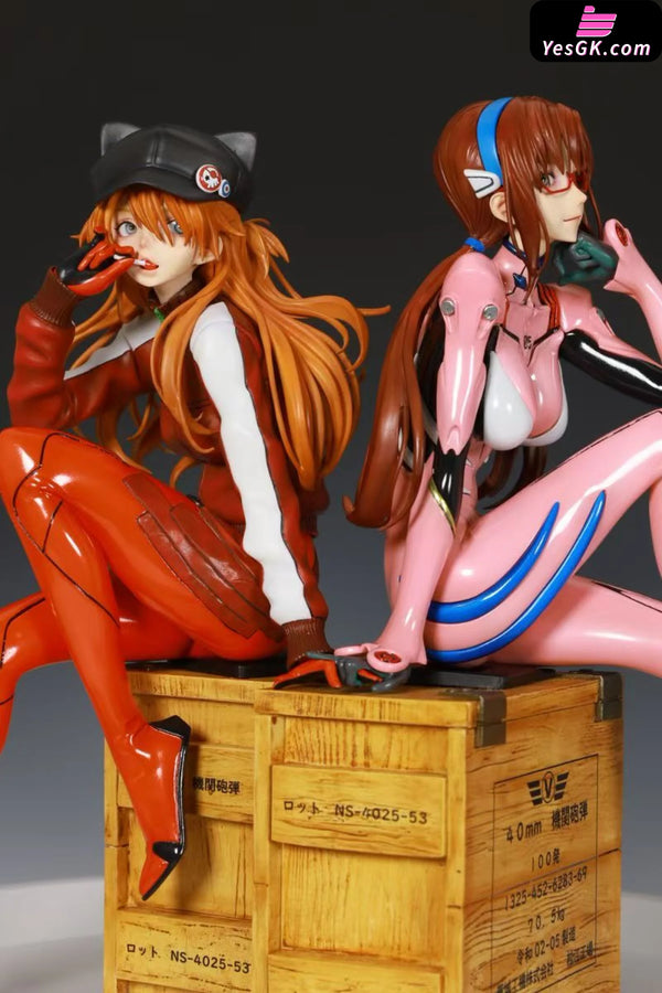 EVA Asuka Langley Soryu & Mari Makinami Illustrious GK Statue - Dragon Stone Studio [Pre-Order] EVA