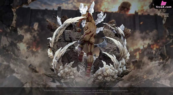 Attack on Titan Armored Titan Breaking Wall Statue - Model Power Studio