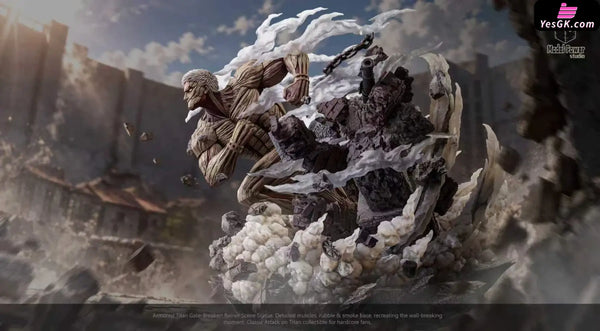 Attack on Titan Armored Titan Breaking Wall Statue - Model Power Studio
