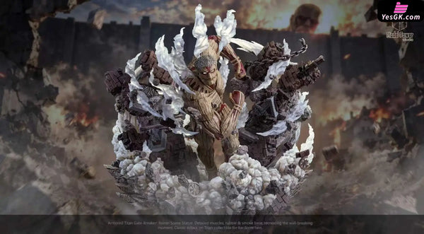 Attack on Titan Armored Titan Breaking Wall Statue - Model Power Studio