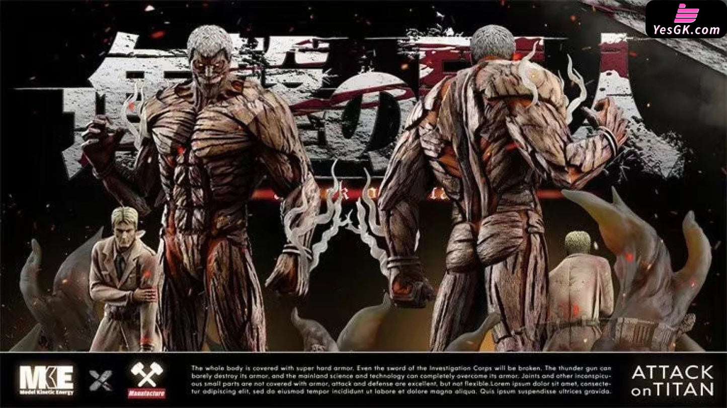 Attack On Titan Armored Reiner Braun Resin Statue - Mf X Mke Studio [Pre-Order Closed] On