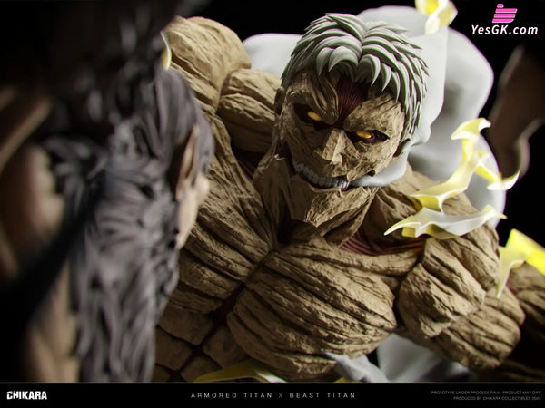 Attack On Titan Armored Vs Beast Gk Statue - Chikara Studio [Pre-Order]