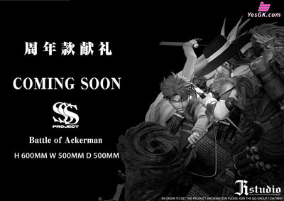 Attack On Titan Battle Of Ackerman Levi Vs Kenny Statue - Jr Studio [Pre-Order]