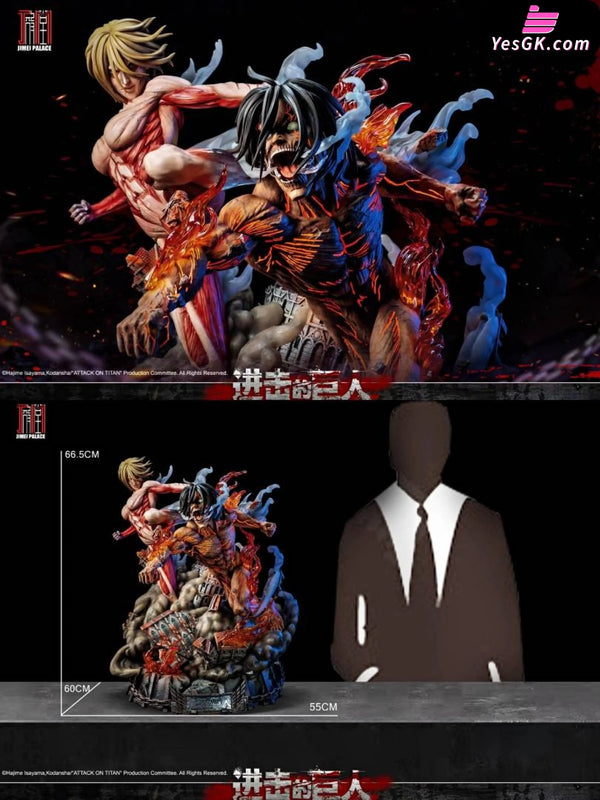 Attack on Titan Eren VS Female Titan Licensed Statue - JIMEI PALACE Studio [In-Stock] - Full Payment - Attack on Titan