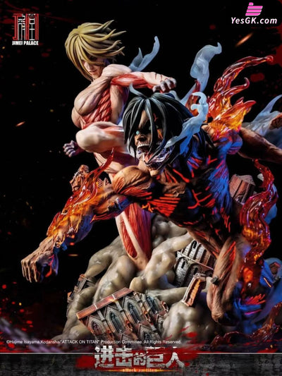 Attack on Titan Eren VS Female Titan Licensed Statue - JIMEI PALACE Studio [In-Stock] - Full Payment - Attack on Titan