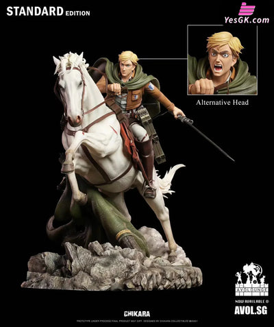 Attack On Titan Erwin Smith And Beast Resin Statue - Chikara Studio [Pre-Order] Full Payment /