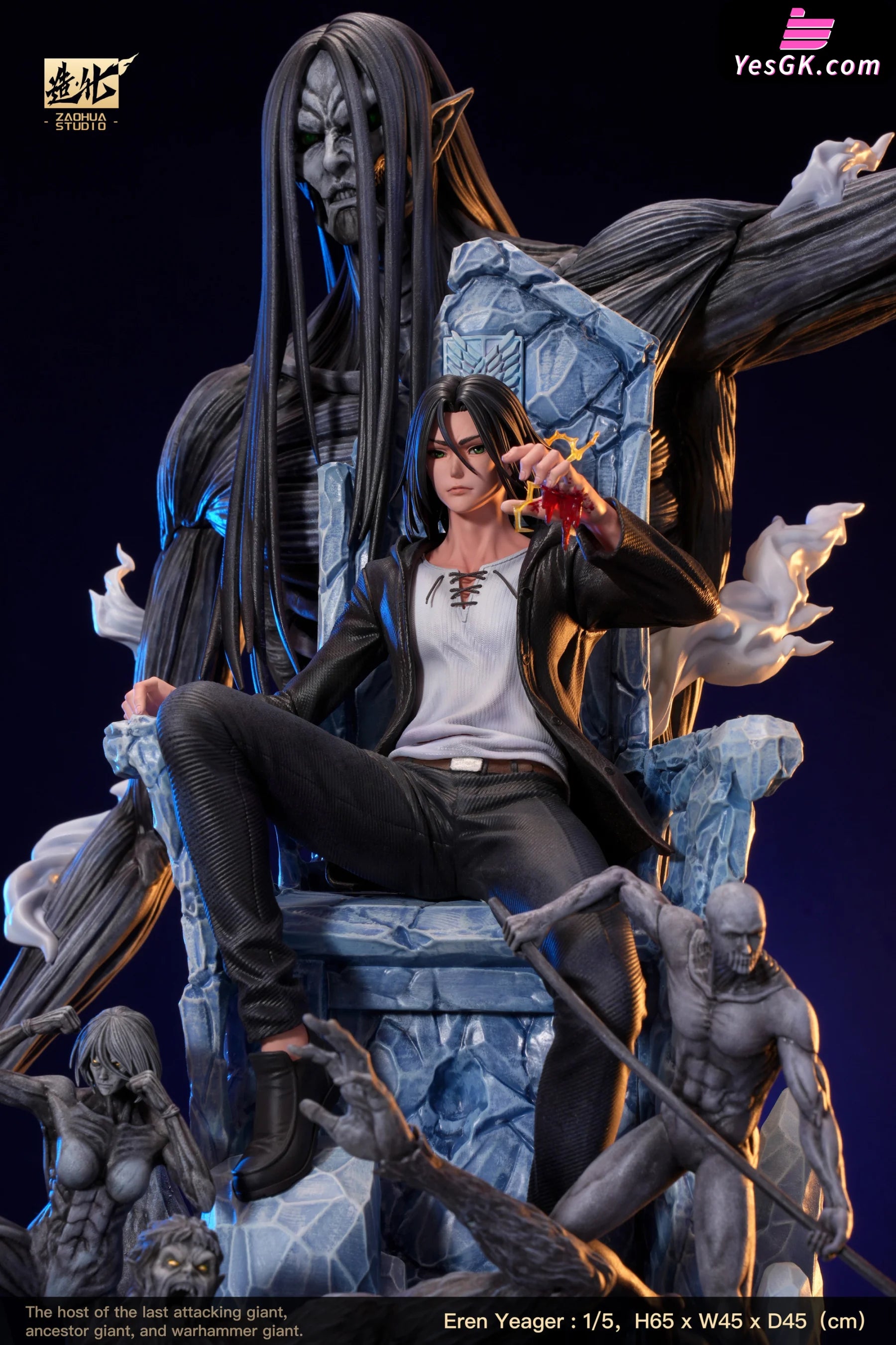 Attack on Titan Giant #1 Eren Yeager Throne Resin Statue - ZaoHua Stud –  YesGK