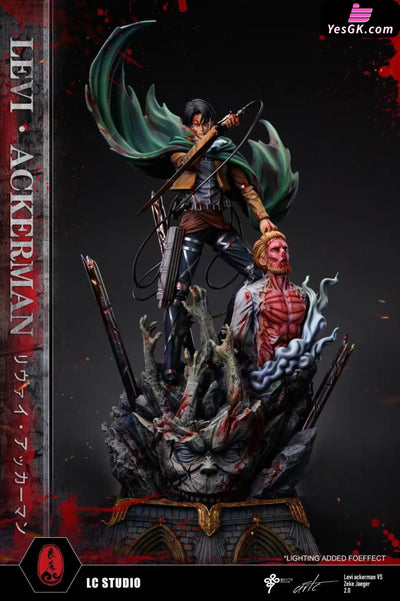 Attack On Titan Levi Ackerman Carrying Zeke Yeager Resin Statue - Lc Studio [In Stock] Attackontitan