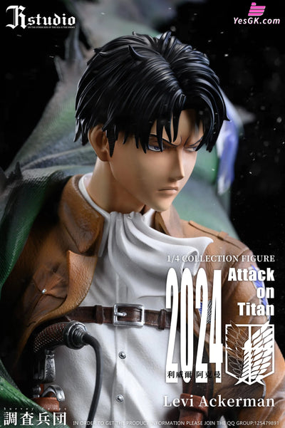 Attack On Titan Levi Ackerman Erwin Smith Statue - Jr Studio [Pre - Order]