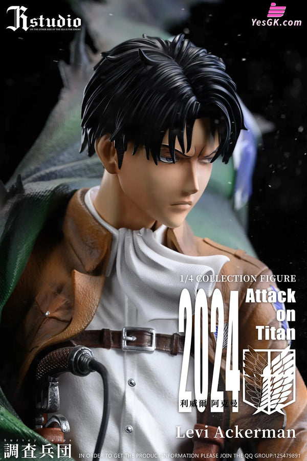 Attack On Titan Levi Ackerman Erwin Smith Statue - Jr Studio [Pre - Order]