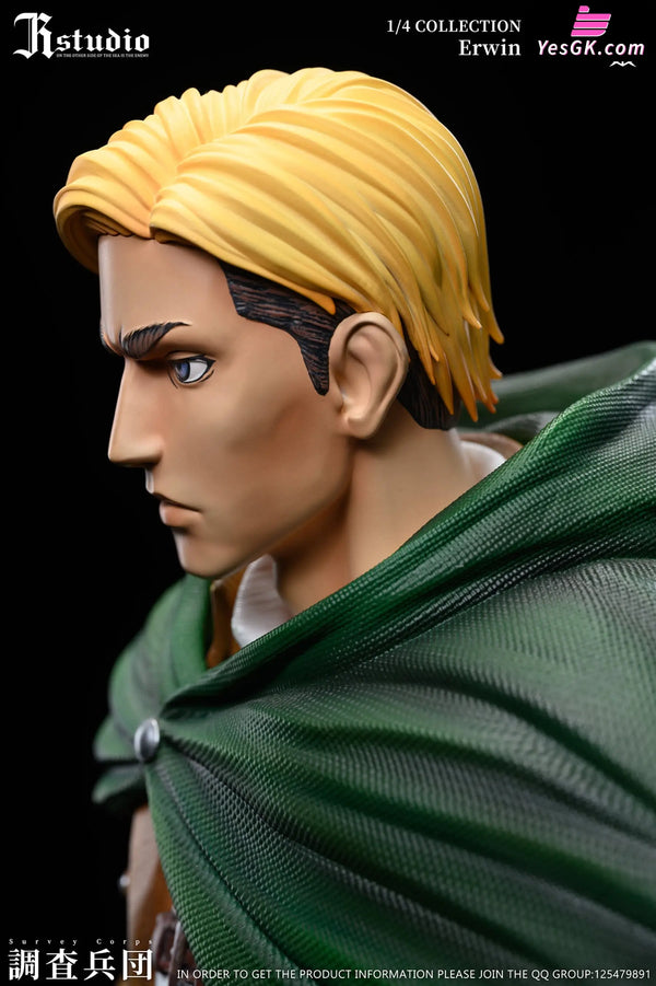 Attack On Titan Levi Ackerman Erwin Smith Statue - Jr Studio [Pre - Order]