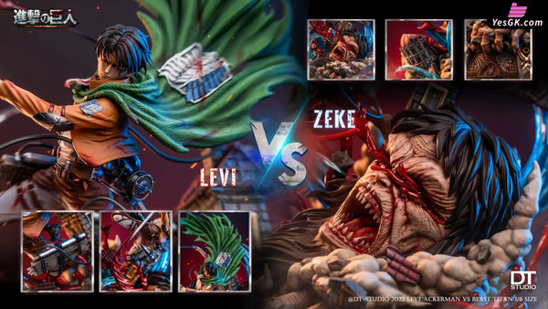 Attack on Titan Levi vs Zeke Resin Statue - DT Studio [In -Stock] Full Payment Attack on Titan