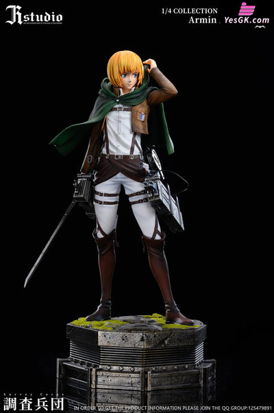 Attack On Titan Mikasa Ackerman Armin Arlert Statue - Jr Studio [Pre - Order]