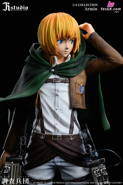 Attack On Titan Mikasa Ackerman Armin Arlert Statue - Jr Studio [Pre - Order]
