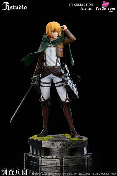 Attack On Titan Mikasa Ackerman Armin Arlert Statue - Jr Studio [Pre - Order]