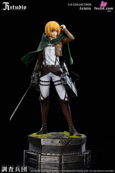 Attack On Titan Mikasa Ackerman Armin Arlert Statue - Jr Studio [Pre - Order]
