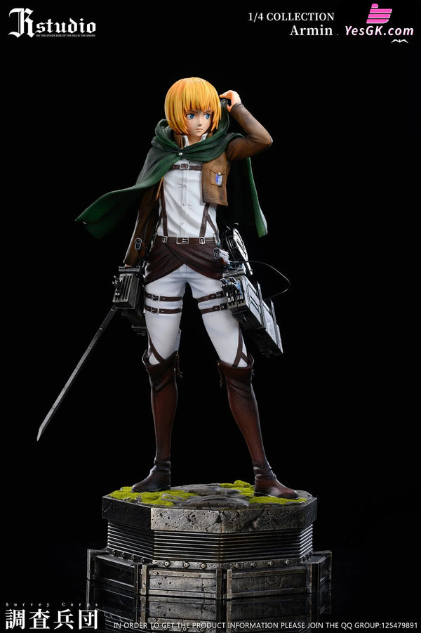 Attack On Titan Mikasa Ackerman Armin Arlert Statue - Jr Studio [Pre - Order]
