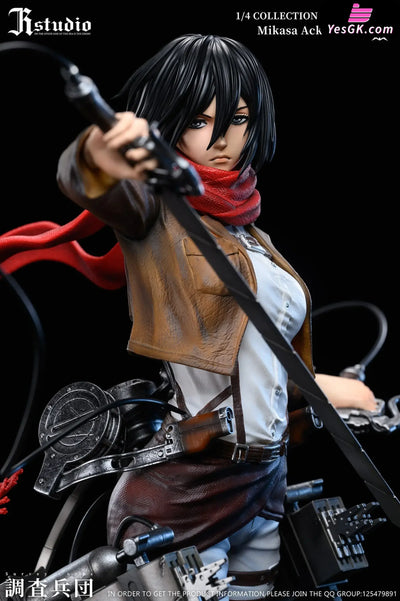 Attack On Titan Mikasa Ackerman Armin Arlert Statue - Jr Studio [Pre - Order]