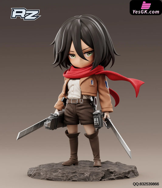 Attack On Titan Q Version Mikasa Resin Statue - Rz Studio [Pre - Order] Deposit