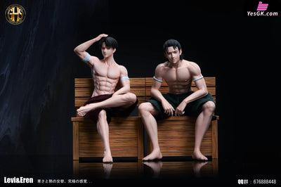 Attack On Titan Sauna Eren Yeager Levi Ackerman Statue - Ghost Studio [Pre - Order] Deposit / C(A +