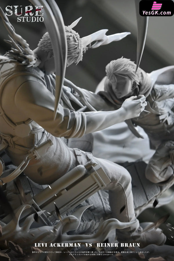 Attack on Titan SSS Titan Battle Series Levi Ackerman VS Reiner Braun 1/6 GK Statue - Sure Studio [Pre-Order] - Attack