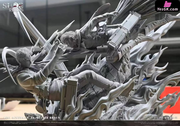 Attack on Titan SSS Titan Battle Series Levi Ackerman VS Reiner Braun 1/6 GK Statue - Sure Studio [Pre-Order] - Attack
