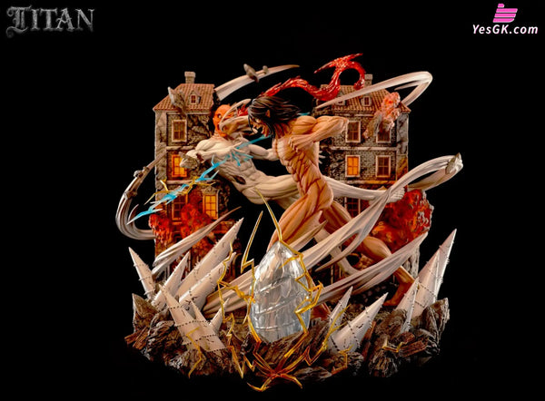 Attack on Titan The Great Titan #1 War Hammer Titan VS Attack Titan Statue - TITAN Studio [Pre-Order] - Deposit / Main