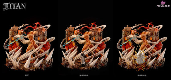 Attack on Titan The Great Titan #1 War Hammer Titan VS Attack Titan Statue - TITAN Studio [Pre-Order] - Attack on Titan