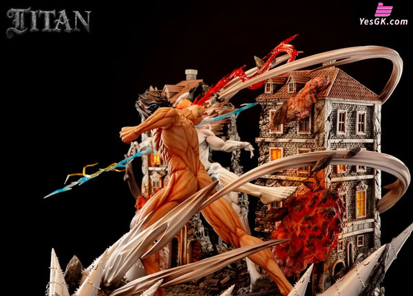Attack on Titan The Great Titan #1 War Hammer Titan VS Attack Titan Statue - TITAN Studio [Pre-Order] - Attack on Titan