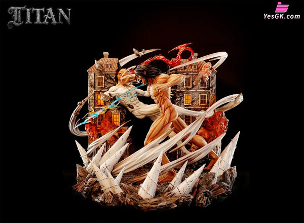 Attack on Titan The Great Titan #1 War Hammer Titan VS Attack Titan Statue - TITAN Studio [Pre-Order] - Attack on Titan