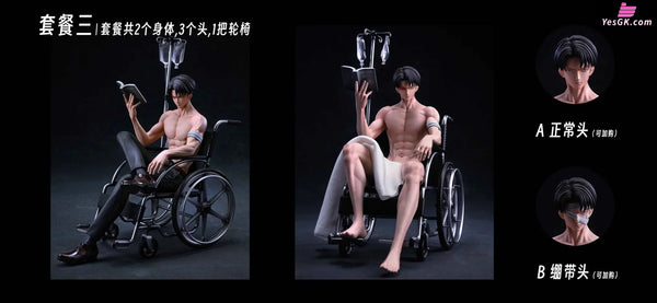 Attack On Titan Wheelchair Captain Levi Statue - Sgs Studio [In-Stock] Full Payment / Deluxe