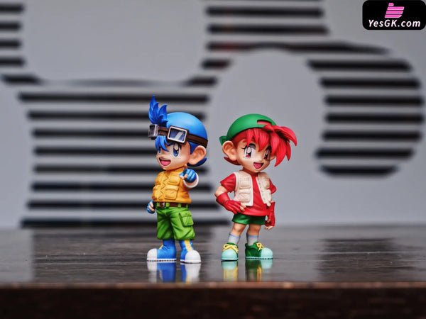 Bakusou Kyoudai Let’s & Go!! - Retsu Seiba & Go Seiba GK Statue - ToyBirds Studio [In-Stock] - Full Payment - Others