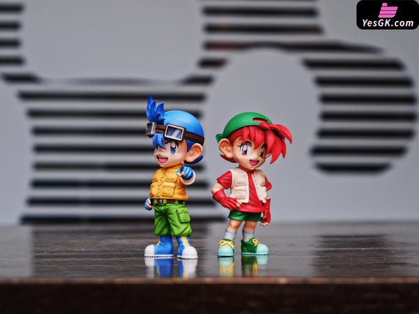 Bakusou Kyoudai Let’s & Go!! - Retsu Seiba & Go Seiba GK Statue - ToyBirds Studio [In-Stock] - Full Payment - Others