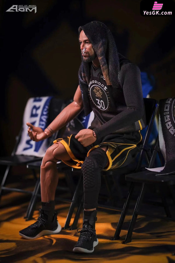 Nba 1/6 Black Arm Wardell Stephen Curry Golden Rose Statue - Aom Toys Studio [Pre-Order] Other