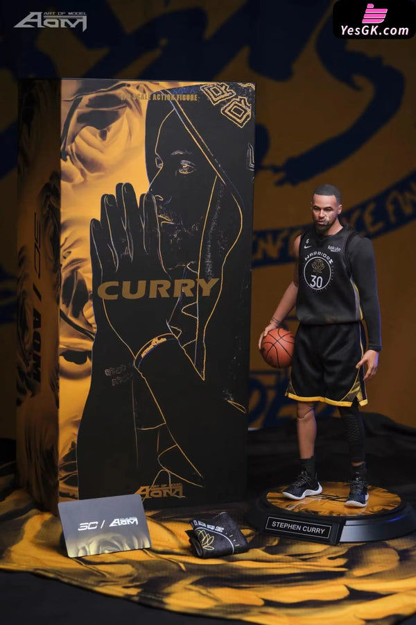 Nba 1/6 Black Arm Wardell Stephen Curry Golden Rose Statue - Aom Toys Studio [Pre-Order] Other