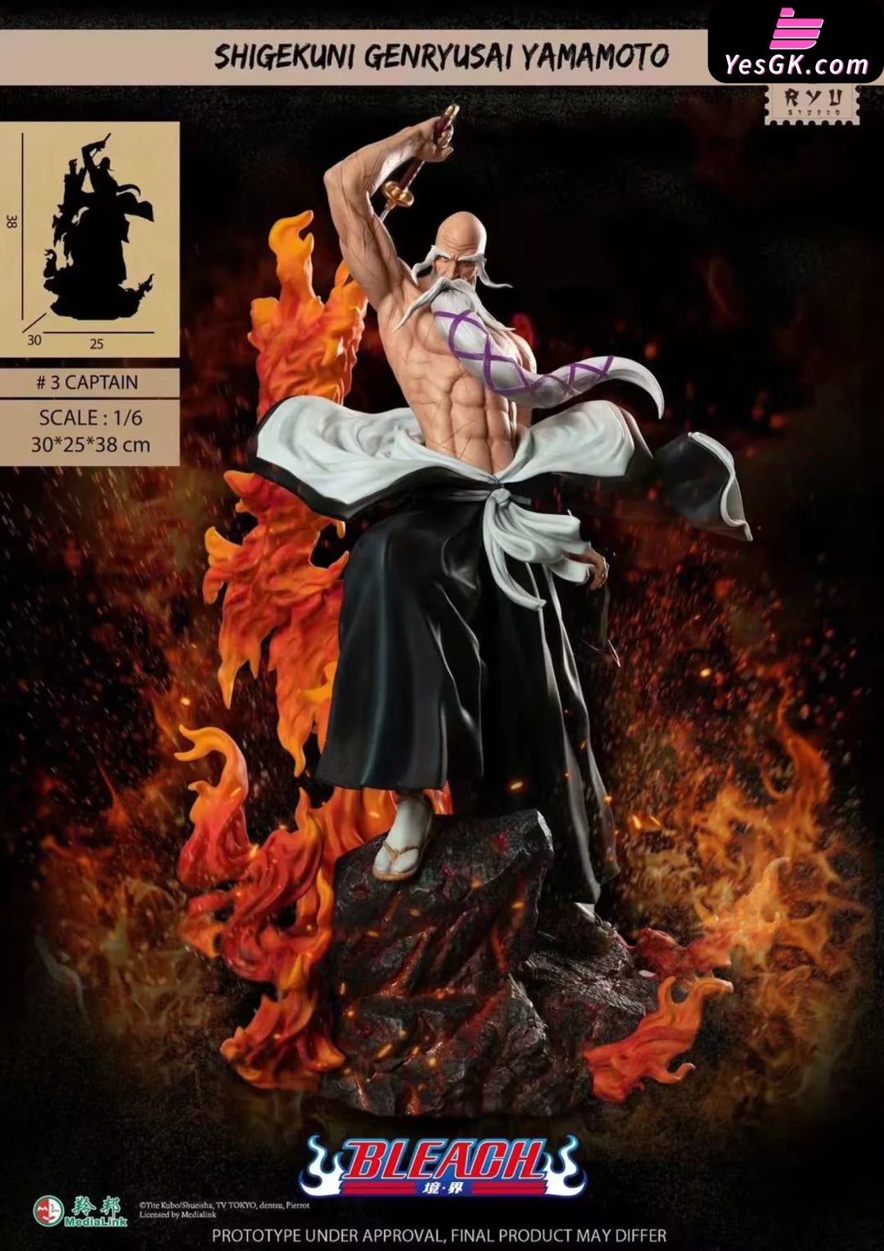 Bleach Collectible Statue Yamamoto Genryuusai Shigekuni - Ryu Studio [Pre-Order]