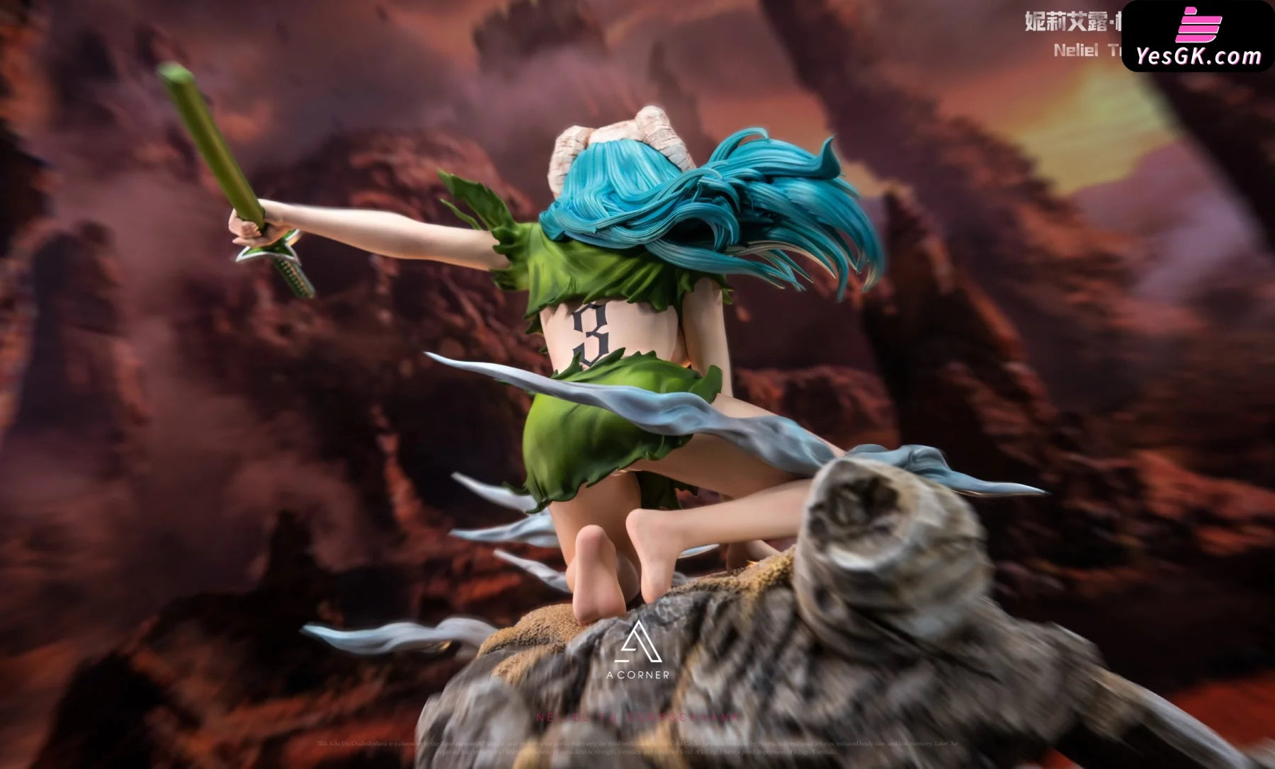 Bleach Single Light Carving Series Green Coat Neliel Resin Statue - A Corner Studio [Pre-Order]