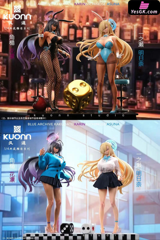 Blue Archive Kakudate Karin(Jk Bunny Girl) & Itinose Asena(Jk Statue - Kuonn Studio [Pre-Order]